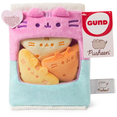 GUND Pusheen Gamer Chips bag with viewing window, ideal for display and gifting.