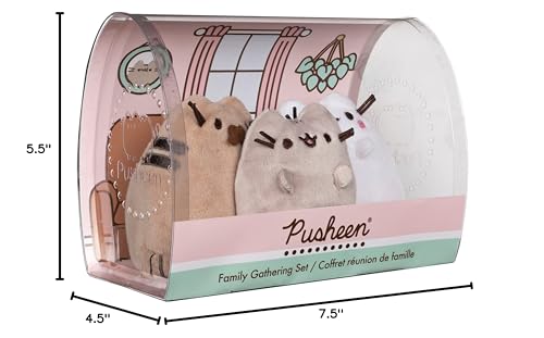 Giftable packaging for the GUND Pusheen family plush set