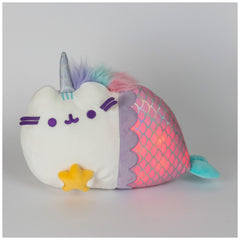 GUND Pusheen mane touch light activation detail for interactive glow.