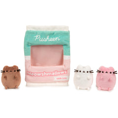 GUND Pusheen Meowshmallows bag viewing window showcases collectible plush