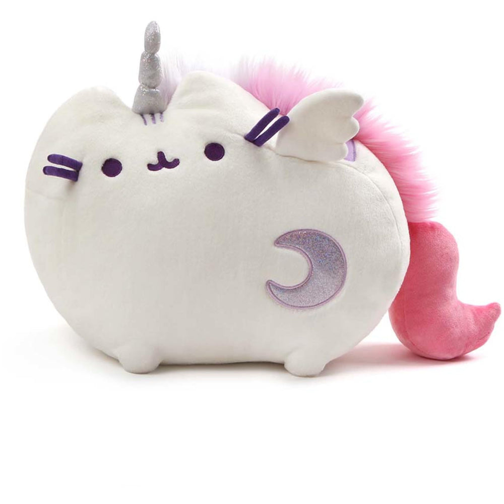 GUND Pusheen Super Pusheenicorn plush with glowing horn for cozy play and display.