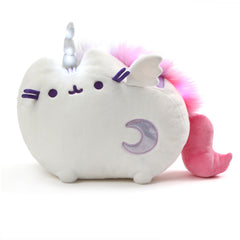 GUND Pusheen Super Pusheenicorn plush with touch-activated lights and sounds for magical moments.