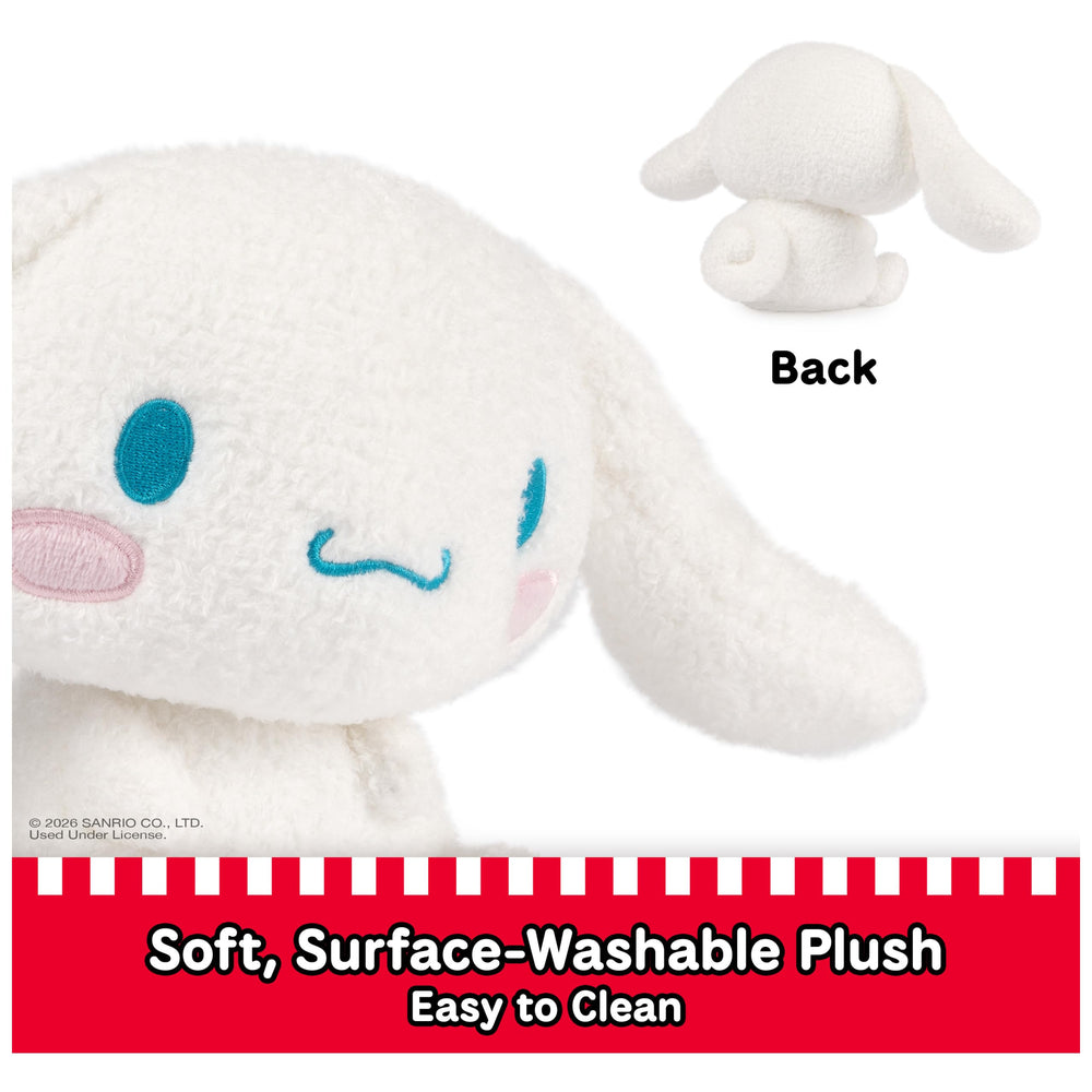 GUND Sanrio Cinnamoroll premium white plush texture.