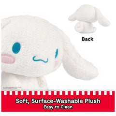 GUND Sanrio Cinnamoroll premium white plush texture.