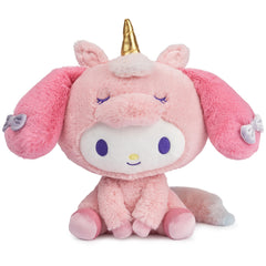 GUND Sanrio My Melody Unicorn plush 9.5 inch, soft cuddle companion for kids.