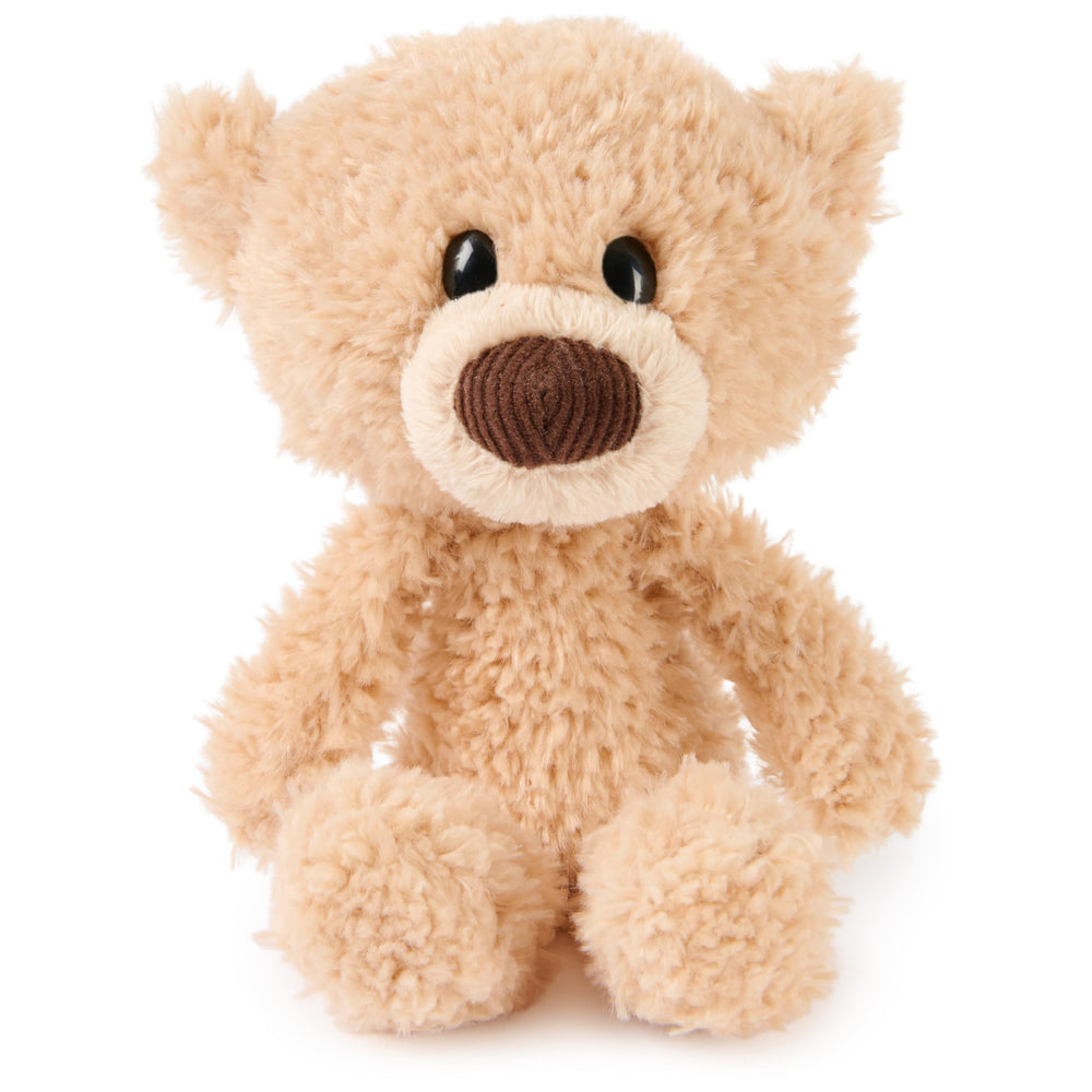 GUND Toothpick Teddy Bear front view highlights slender design for portable cuddles.