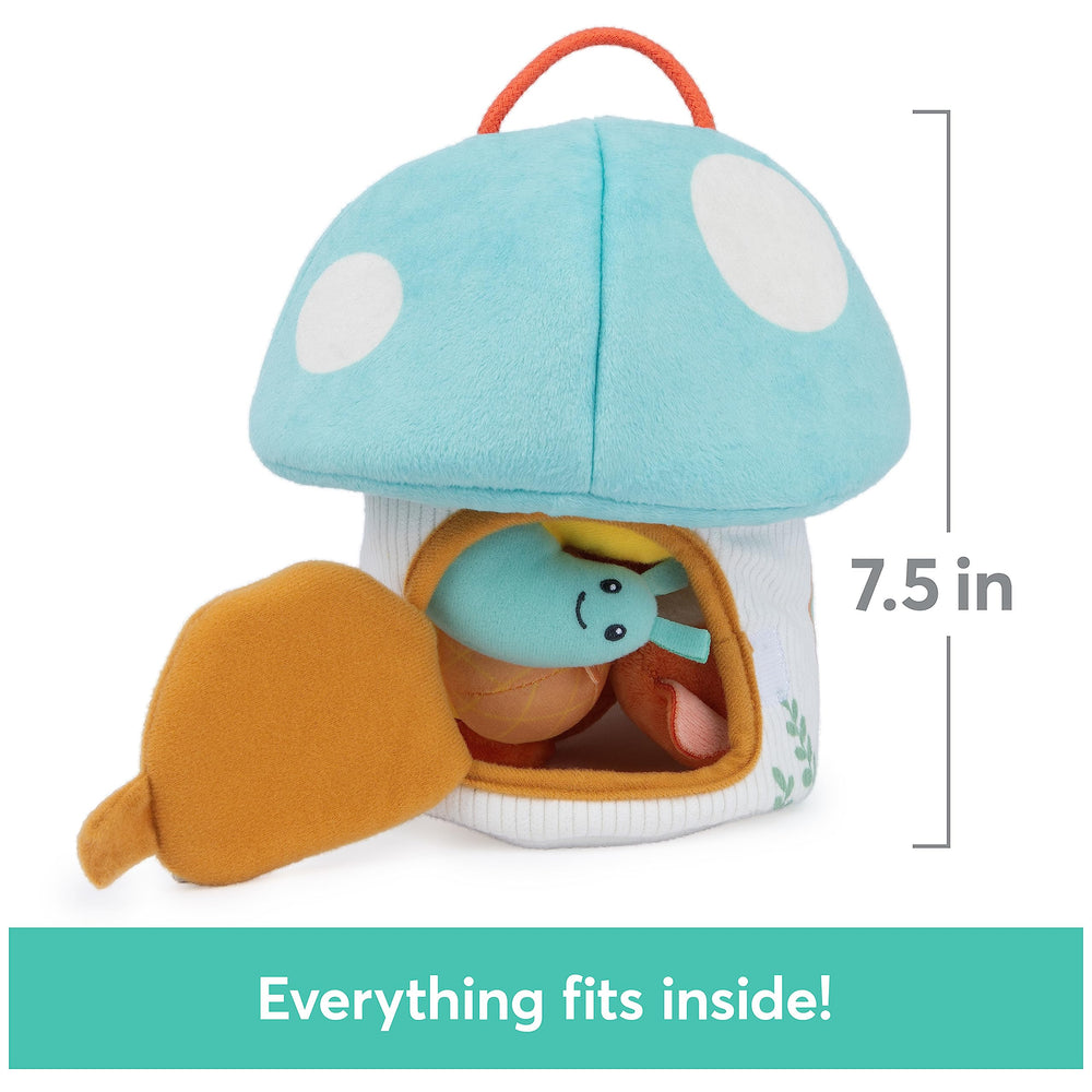 GUND squirrel plush squeaker stimulates tactile exploration with soft texture.