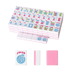 GUSTARIA 1.2-inch mahjong tiles in pink for space-efficient play