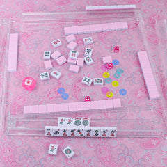 GUSTARIA pink 166-tile set delivers a complete American Mahjong experience.