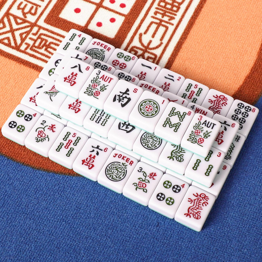 Travel-ready, compact-design GUSTARIA Mahjong tiles for on-the-go games.