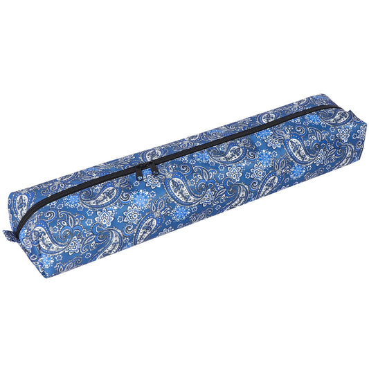GUSTARIA Mahjong bag in blue-printed front view for portable storage