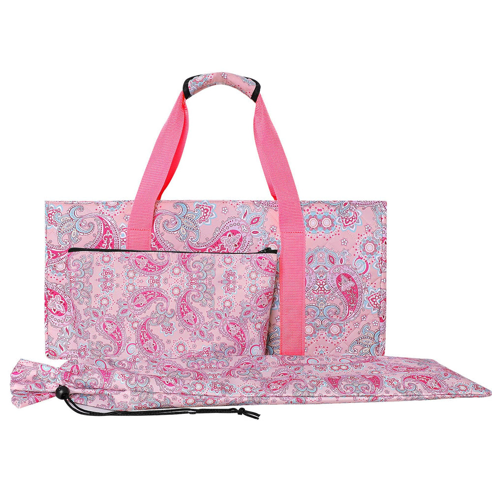 GUSTARIA empty mahjong bag with pink print for easy transport.