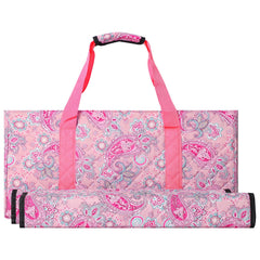 GUSTARIA empty mahjong bag with pink printed case for stylish, portable storage.
