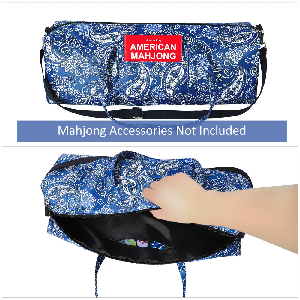 GUSTARIA Mahjong bag interior padded for rack and pusher protection during transit.