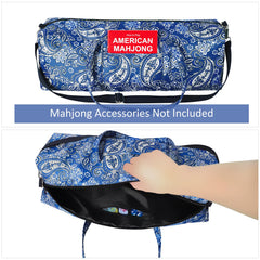GUSTARIA Mahjong bag interior padded for rack and pusher protection during transit.