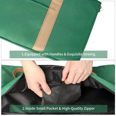 GUSTARIA green carrying bag enables easy, stylish transport.