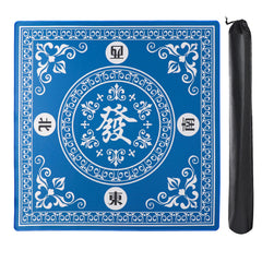 GUSTARIA Mahjong Mat blue anti-slip surface for stable gameplay and table protection.