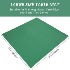 GUSTARIA Mahjong Mat features premium fiber top for durable, crease-free play.