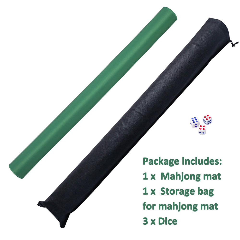 GUSTARIA Mahjong Mat fits 31.5-inch square tables for broad compatibility.
