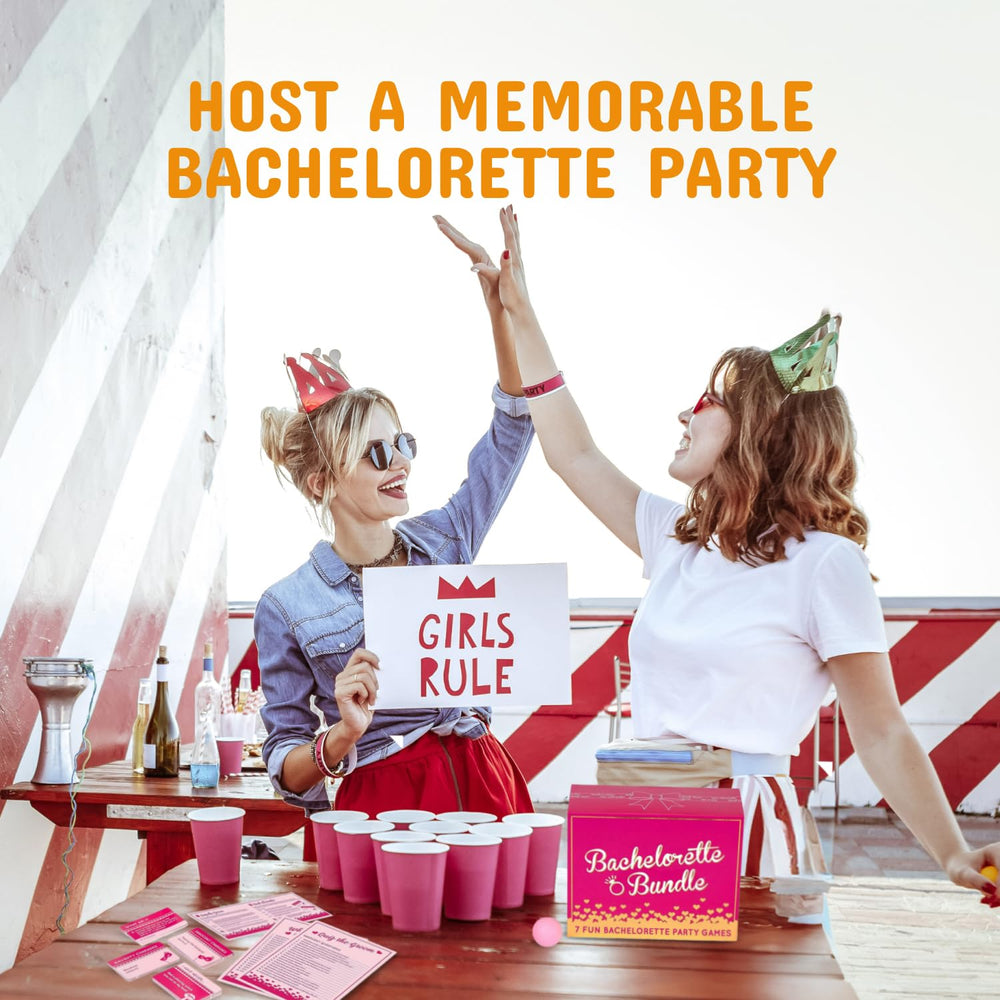 Gutter Games Bach Charades cards promote playful bonding among bridesmaids and friends.