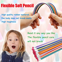 Guuozzli magic bend pencil with eraser end, great for imaginative play.