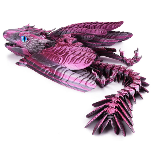 Guwewu Feathered Wyvern Dragon close-up shows detailed texture for tactile enjoyment.