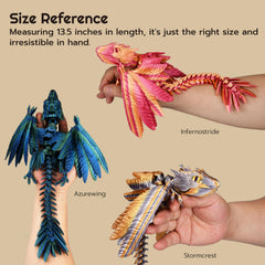 Guwewu Feathered Wyvern Dragon desk scene demonstrates desktop decoration and fantasy charm.