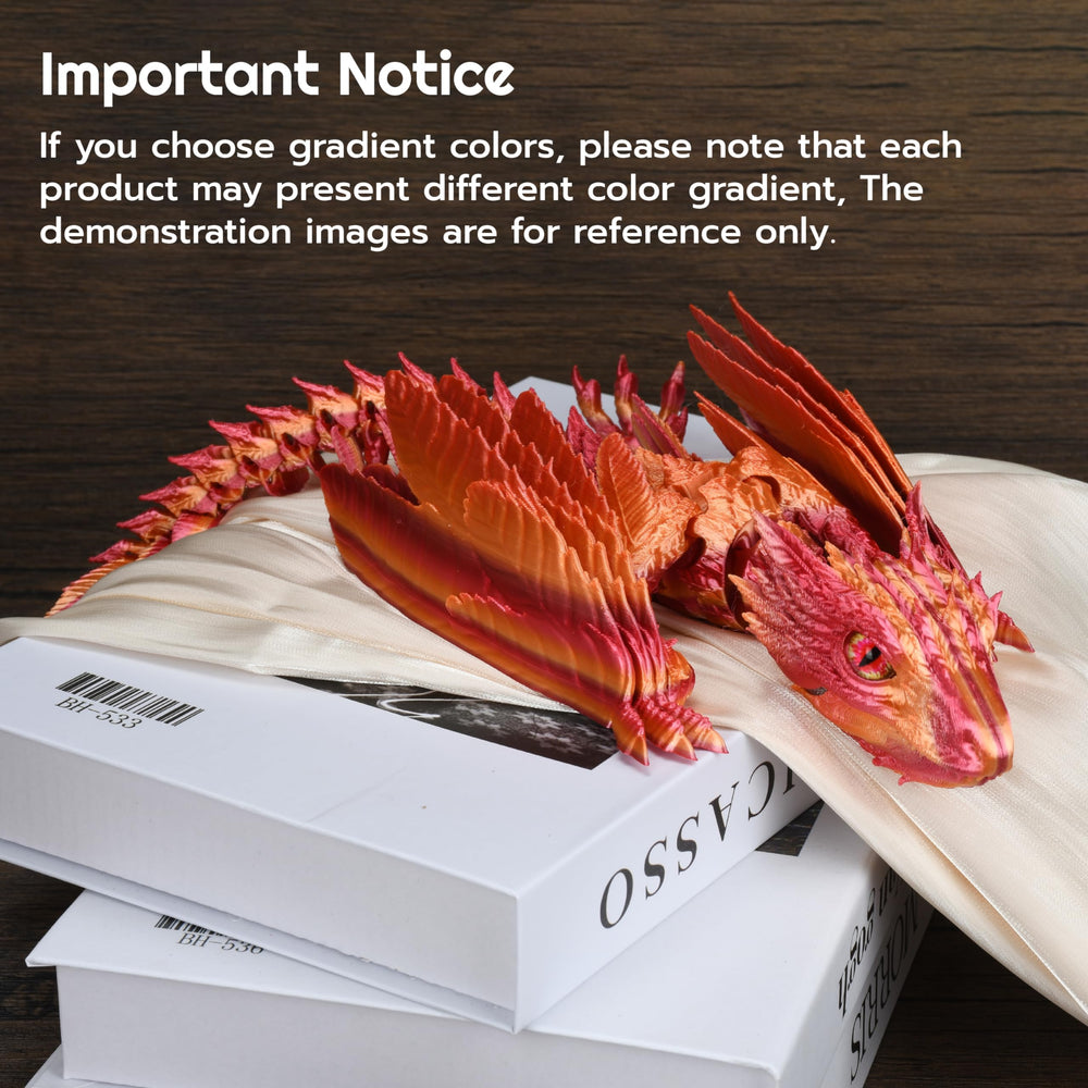 Guwewu Feathered Wyvern Dragon in a graceful pose highlights its display-worthy aesthetics.