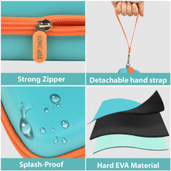 Detachable hand strap enables easy carrying on commutes or trips.