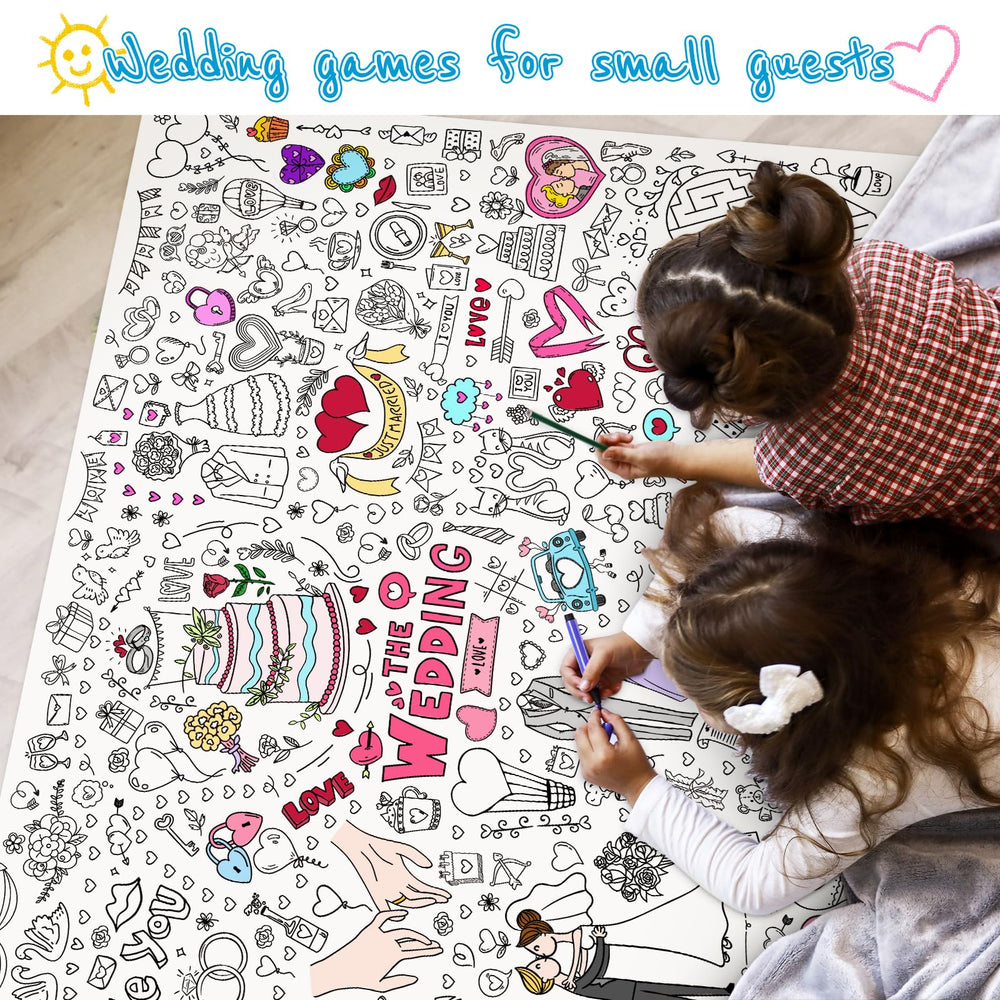GWHOLE giant coloring poster compatible with colored pencils for vibrant results.