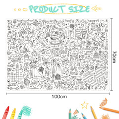 GWHOLE giant coloring poster brides-grooms design encourages family engagement.