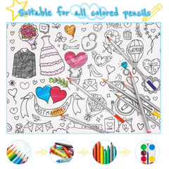 GWHOLE giant coloring poster 40x28 inch size suits large groups.