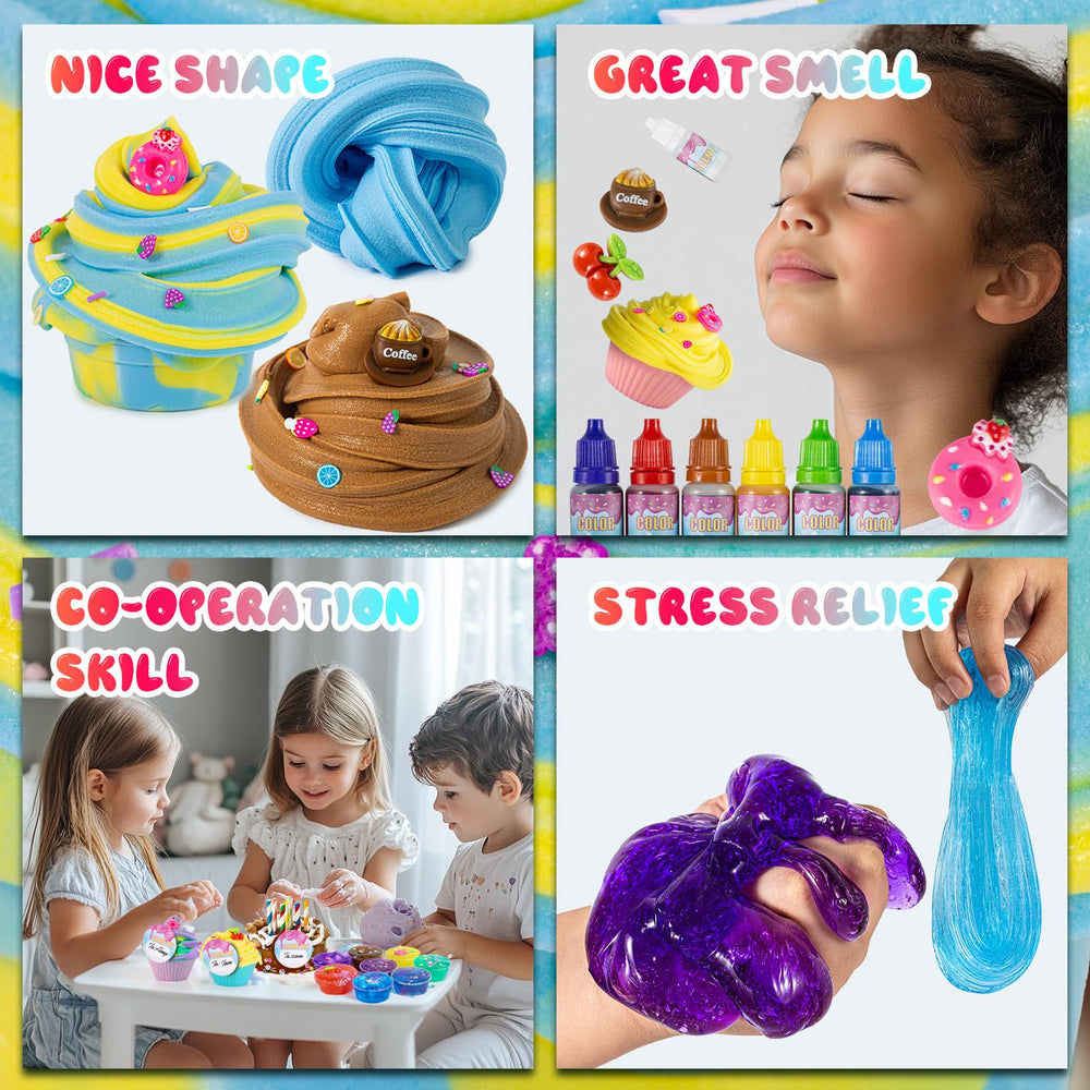 GXYSLM Jumbo Slime Kit decorative sprinkles for personalized slime designs.