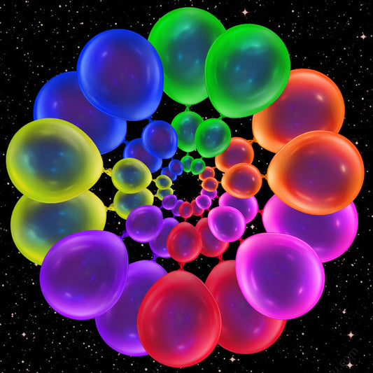 GYIPFIPA 100pcs UV neon balloons pack for vibrant party decor