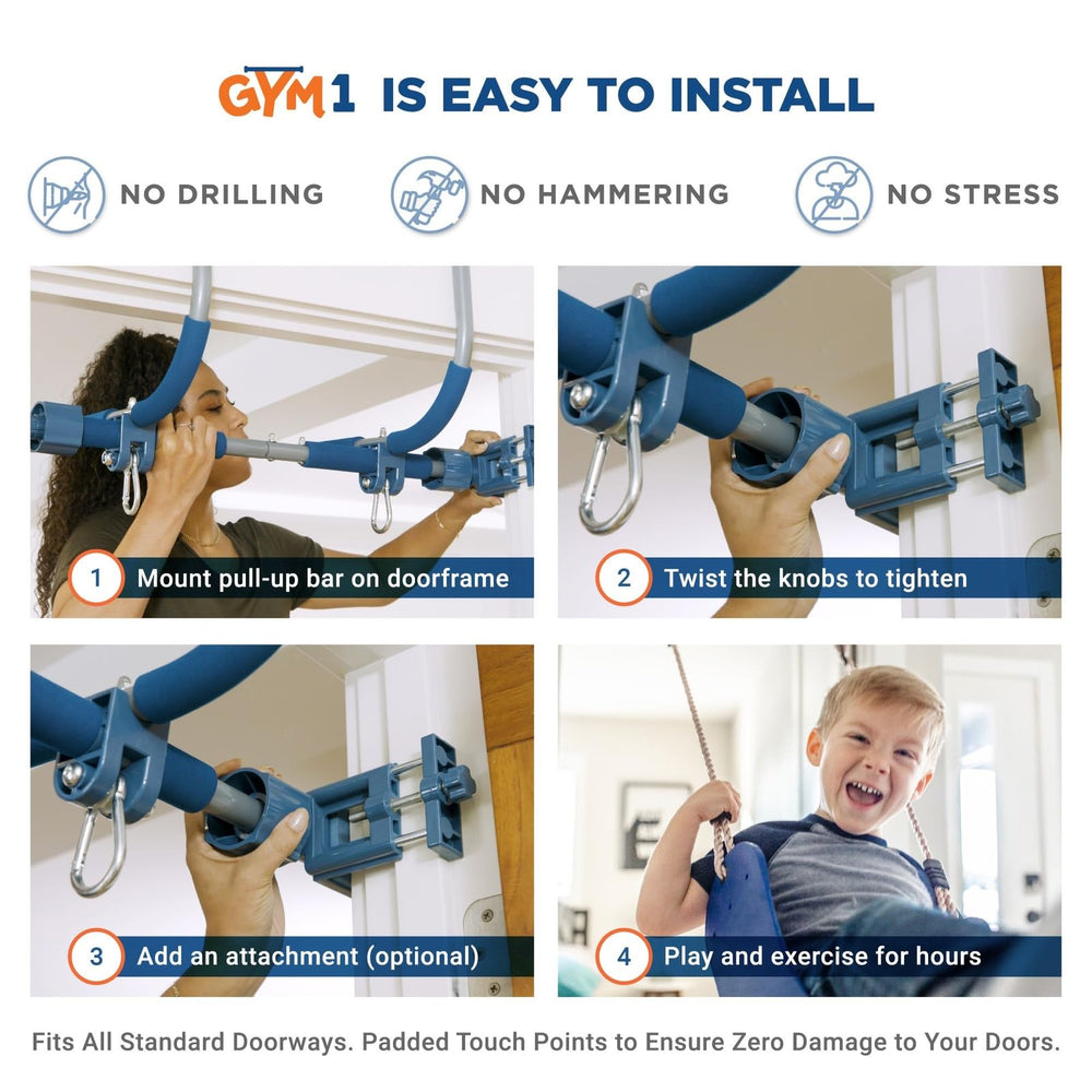 Gym1 rope ladder attachment inviting climbing and imagination.