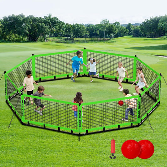 GYMMALL Gaga Ball Pit assembly demonstrates quick setup for family play and backyard fun