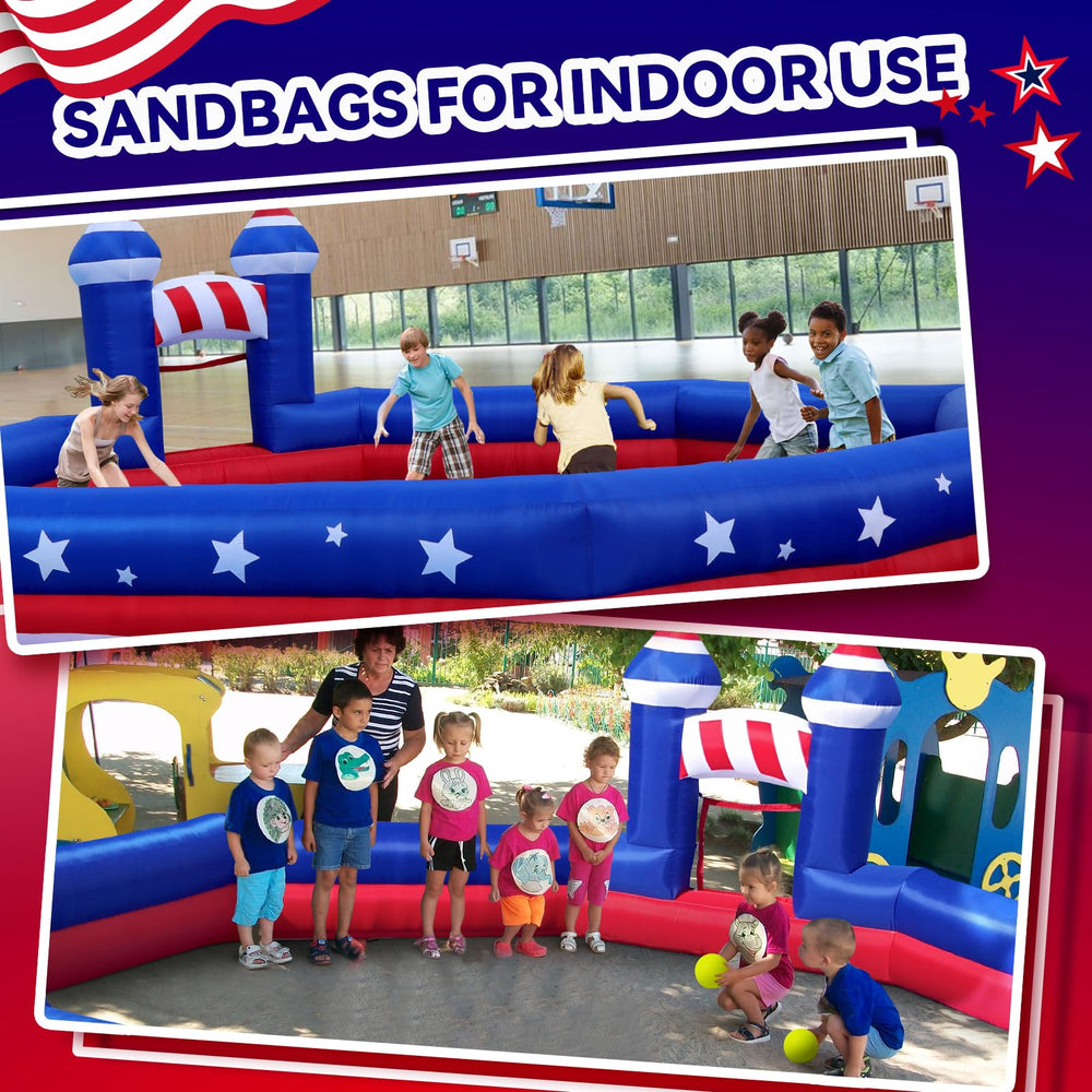 GYMMALL Gaga Ball Pit with built-in blower for quick inflation