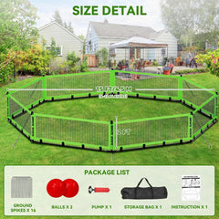 GYMMALL Gaga Ball Pit ground spikes secure the net for steady, safe gameplay outdoors