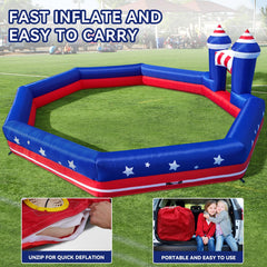 GYMMALL Gaga Ball Pit sandbags anchoring on ground