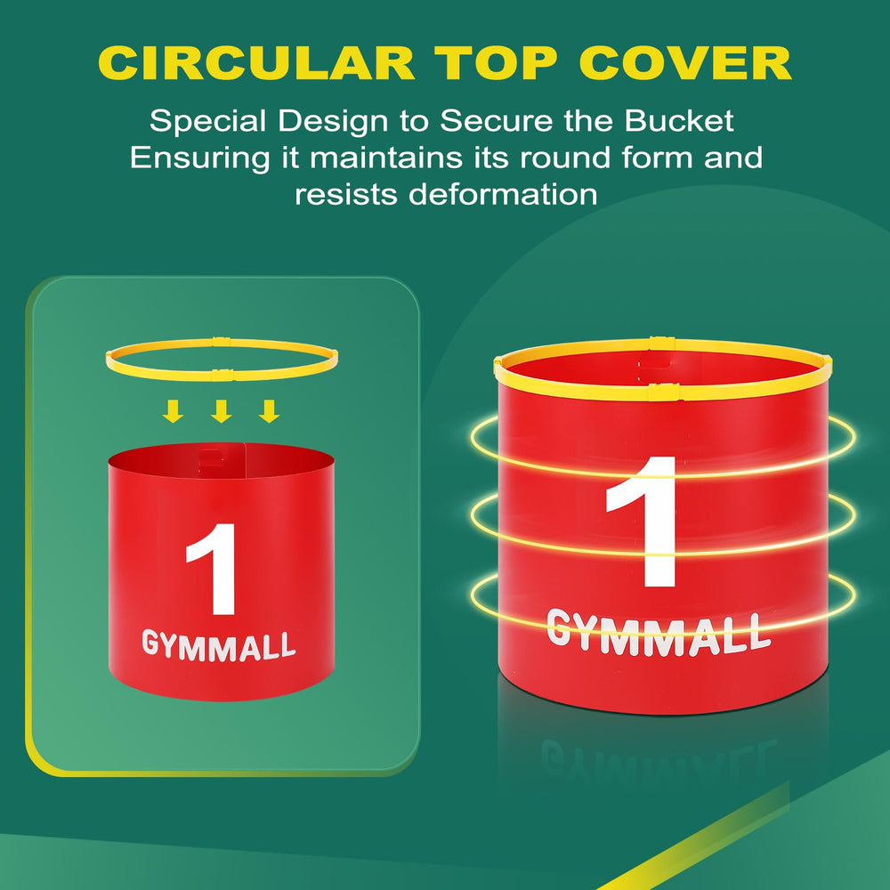 GYMMALL Golf Yard Bucket Game setup in a sunny backyard