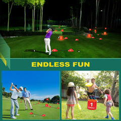 GYMMALL Golf Yard Bucket Game reinforced hoop for stable shots