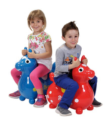 Gymnic Rody Bounce Horse Red seat detail emphasizes comfy, naturally balanced seating.