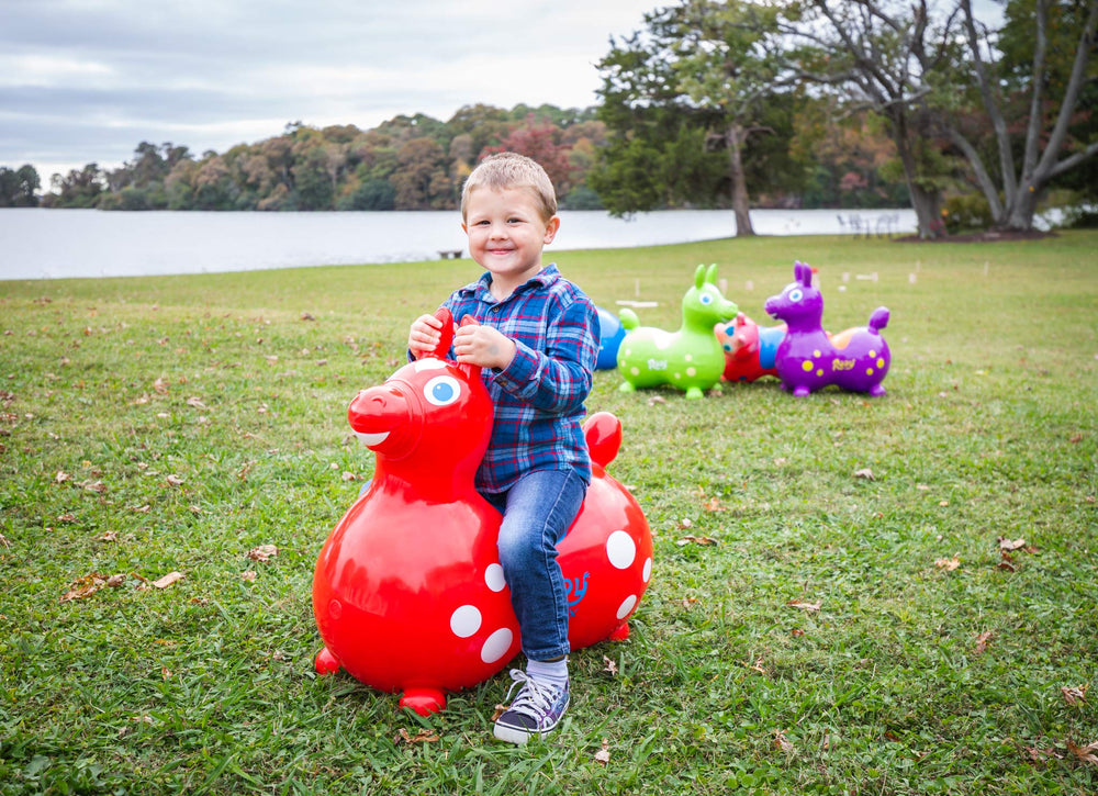 Gymnic Rody Max Horse Red made in Italy—crafted for durability.