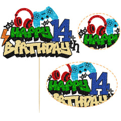 Gyufise Glitter video game topper elevates cake presentation for celebrations.