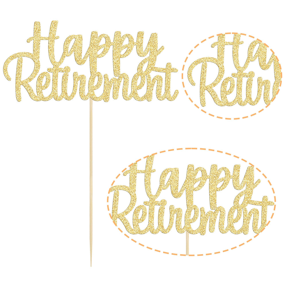 Gyufise 14x19cm retirement topper displaying bold celebration style