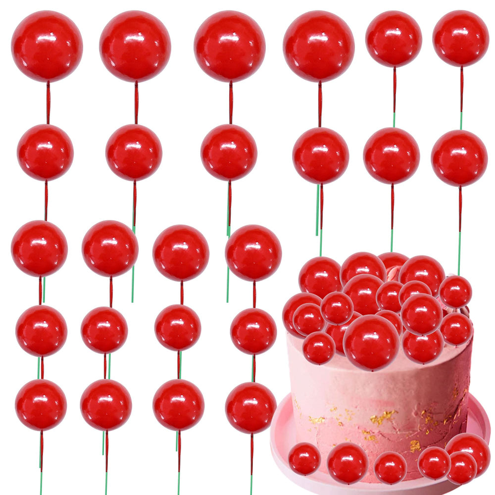 Gyufise mini balloon cake toppers in pink add playful color to cupcakes.