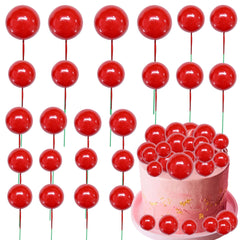 Gyufise mini balloon cake toppers in pink add playful color to cupcakes.
