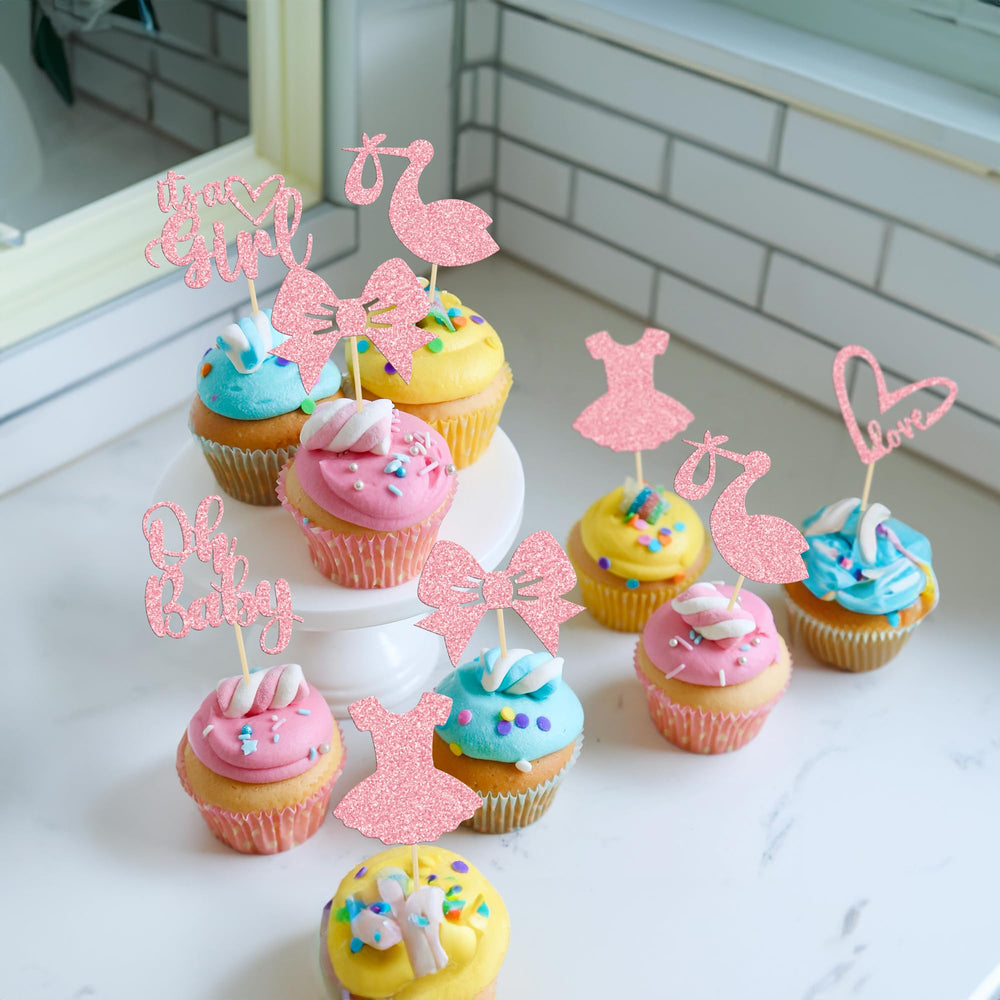Gyufise assembled cupcake toppers ready to insert