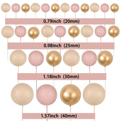 Gyufise ball cake topper apricot gold 3 cm enhances dessert presentation for celebrations.