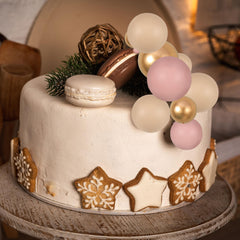 Gyufise ball cake topper apricot gold 5 cm creates focal points on cakes.
